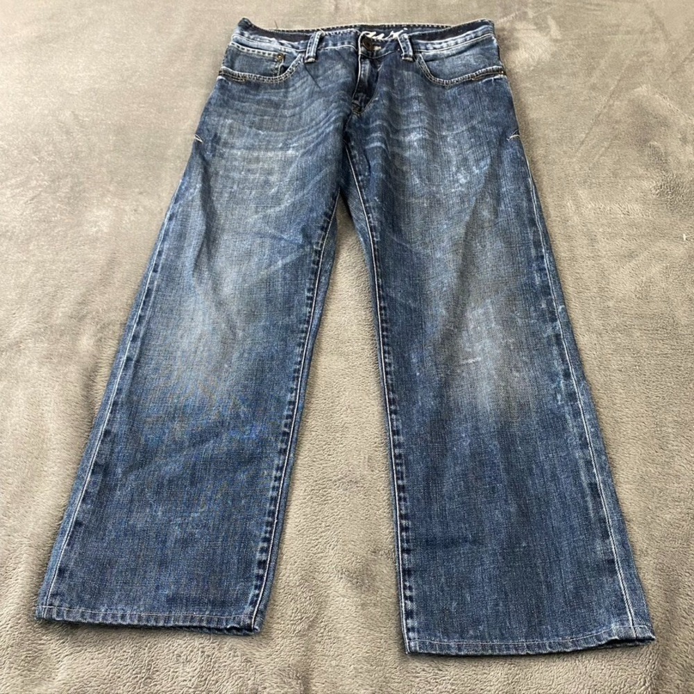 Mavi Jeans Women 34X32 (measured 32x26) Joey Straight Leg Blue Grunge Denim RARE